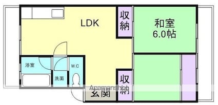 和歌山県和歌山市太田[2LDK/53m2]の間取図