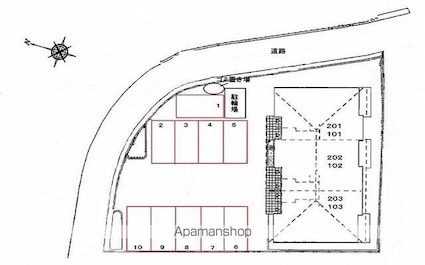 スパーブ・ヴィラ[2LDK/57.07m2]の配置図