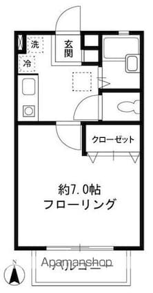 エトワール徳丸[1K/23.19m2]の間取図