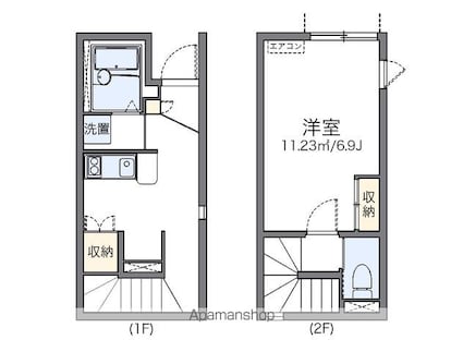 レオネクストスクルト[1K/32.67m2]の間取図