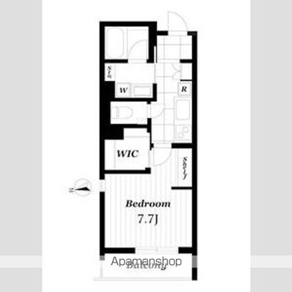 風香東新宿[1K/30.49m2]の間取図