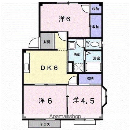 エルディムＴＫ[3DK/53.24m2]の間取図