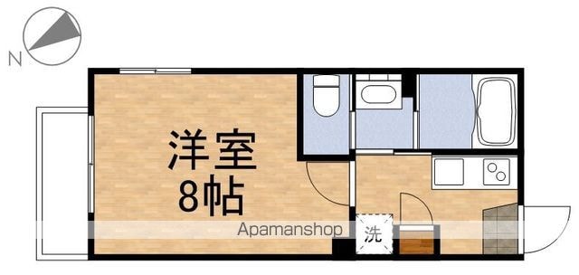東京都立川市高松町３丁目[1K/22.99m2]の間取図
