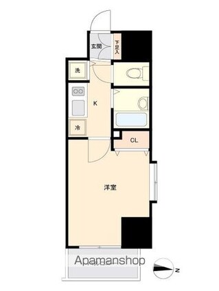 ＣＩＴＹ　ＳＰＩＲＥ　両国[1K/20.86m2]の間取図