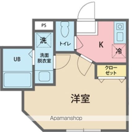 カインドネス八王子北野町[1K/22.03m2]の間取図