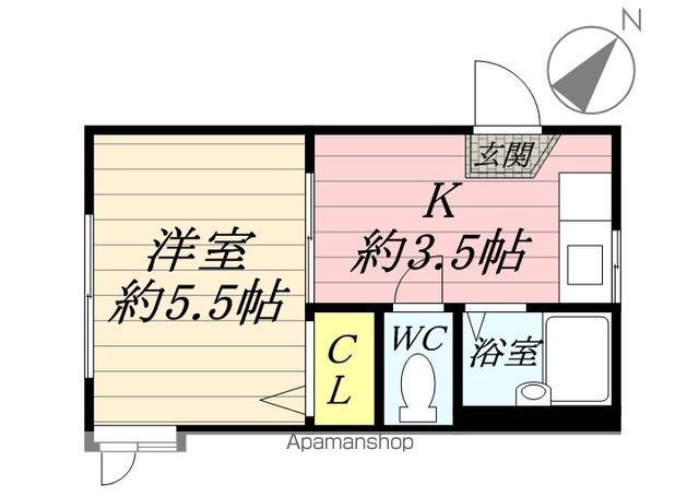 北区滝野川のアパートの間取り