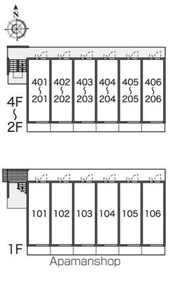レオパレスＳＩＬＫ[1K/20.81m2]の配置図