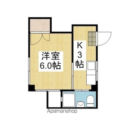 メゾンＡＤⅢ[1K/18.91m2]の間取図