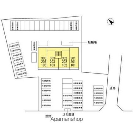 アーベイン田宮[1LDK/46.17m2]の配置図