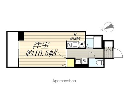 ヴァンテ・アン神楽坂[1K/34.74m2]の間取図