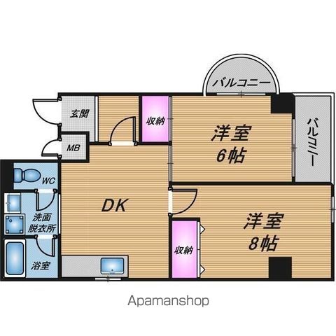 シャトー南船場の間取り写真