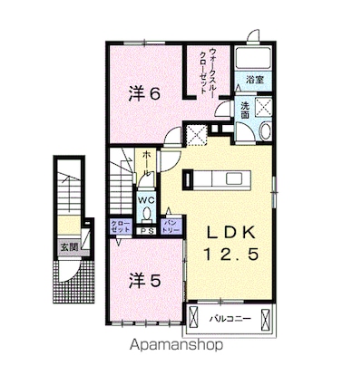 アバンツァート[2LDK/58.55m2]の間取図