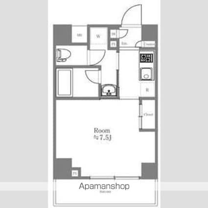 クレイシア森下ステーションサイト[1K/25.49m2]の間取図