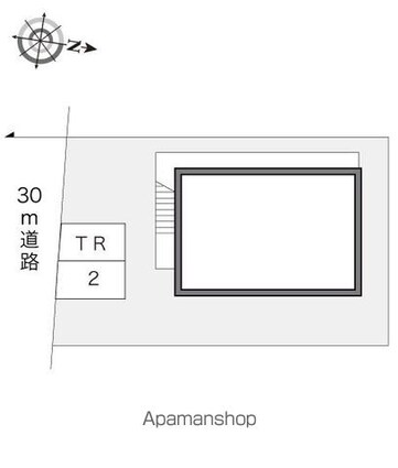 レオパレスＫ・Ｍ・ＪＯＹ[1K/19.87m2]の配置図