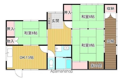 船田一戸建[3DK/86.64m2]の間取図