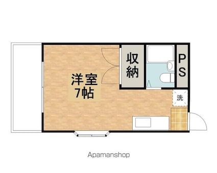 メゾン・ド・ラフィット[1R/19.5m2]の間取図
