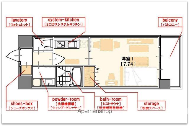 フレンシアノイエ難波南の間取り写真