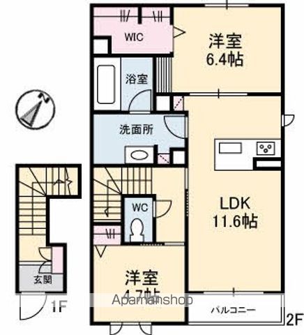 エスポワール戸坂山崎の間取り写真