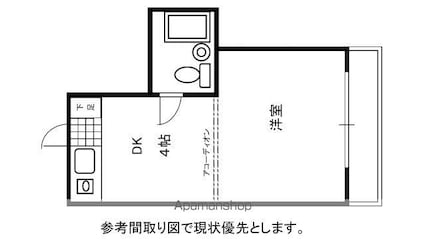 広島県広島市安芸区船越南３丁目[1K/18m2]の間取図