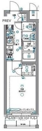 パティーナ下丸子[1K/26.22m2]の間取図