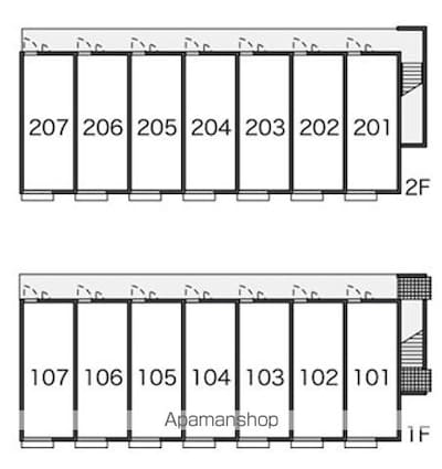 レオネクストフォーレパレス[1K/26.08m2]の間取図