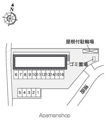 レオパレスポケットⅡ[1K/23.18m2]の配置図