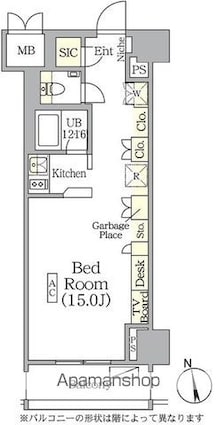 東京都新宿区東五軒町[1R/36.9m2]の間取図