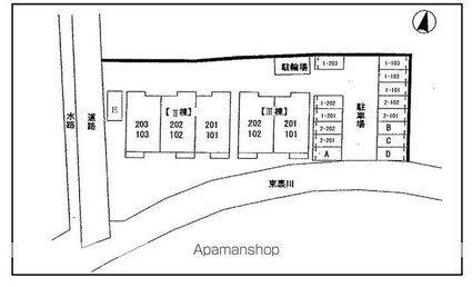 グランデ・フォルテ　Ⅱ[2DK/44.7m2]の配置図