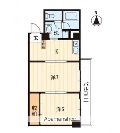 エステート石田Ⅰ[2K/45.96m2]の間取図