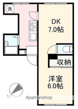 ｐｕｒａｎｔａｎ（プランタン）[1DK/32.49m2]の間取図