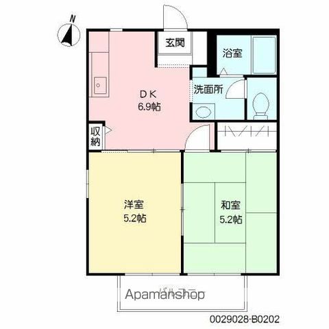サンシャイン平野II弐番館の間取り写真