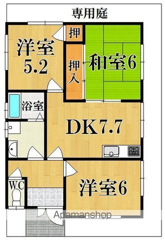 近鉄難波・奈良線 大和西大寺駅 徒歩11分 1階建 築34年の間取り写真