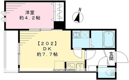 フィカーサ　ブランカ[1DK/29.39m2]の間取図