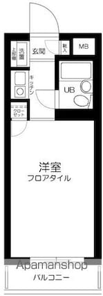 ミリオンコート駒込[1K/16.51m2]の間取図