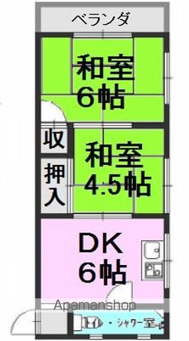 喜楽マンションの間取り写真