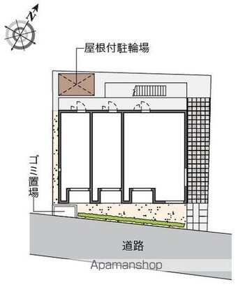 レオネクストヒルズ羽根木[1K/21.47m2]の配置図