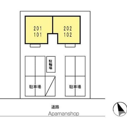 セジュール　ソシア[2DK/48.79m2]の配置図