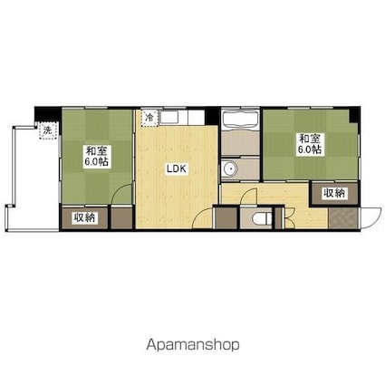 重岡ビル[2LDK/52m2]の間取図