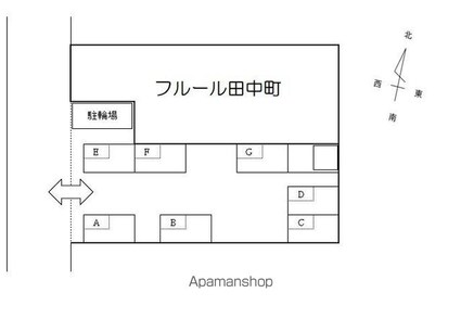 和歌山県和歌山市田中町２丁目[2DK/50.47m2]の配置図