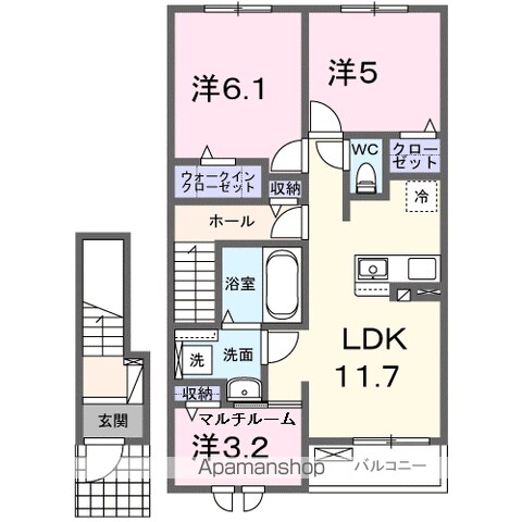 【ウェルシュガーデンⅡの間取り】