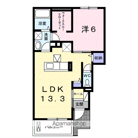ラ ヴィ ベール壱番館の間取り写真