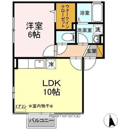 パインＩＩ[1LDK/38.77m2]の間取図