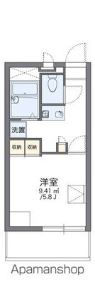 レオパレスＮＡＫＡＮＩＳＨＩ[1K/20.28m2]の間取図