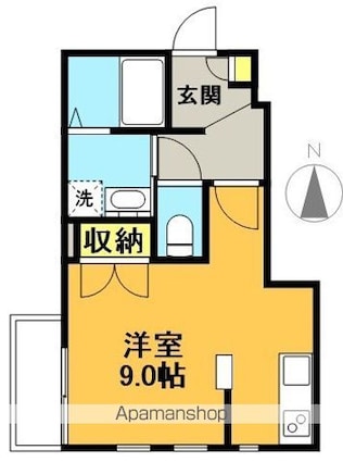 サウステラス高井戸[1R/25.03m2]の間取図