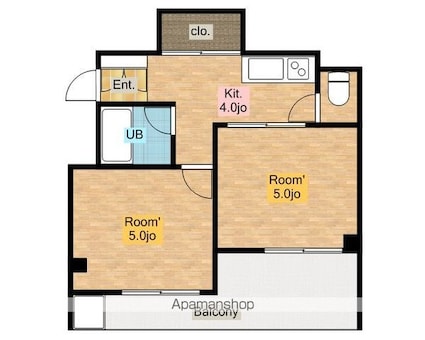 第三アイキハイツ[2K/32.2m2]の間取図