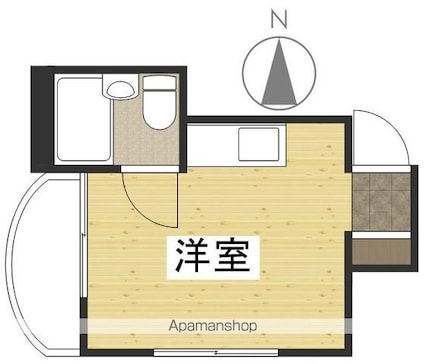岡山県岡山市北区津島京町２丁目[1R/15m2]の間取図