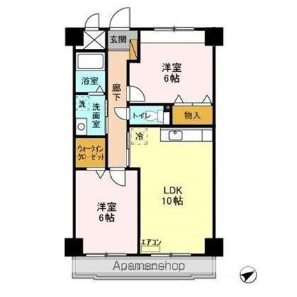 ＮＴマンション[2LDK/55.14m2]の間取図