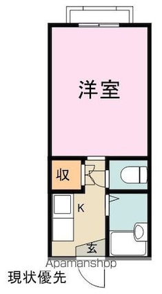 クリーンビュー松永[1K/20.16m2]の間取図