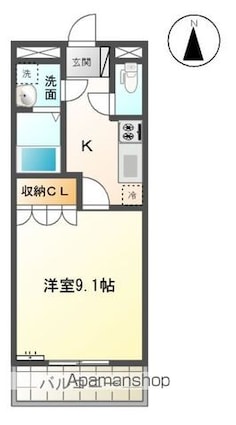 メゾン　サンフィット[1K/30.96m2]の間取図