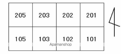 はうすはなぞの[1K/20m2]の配置図